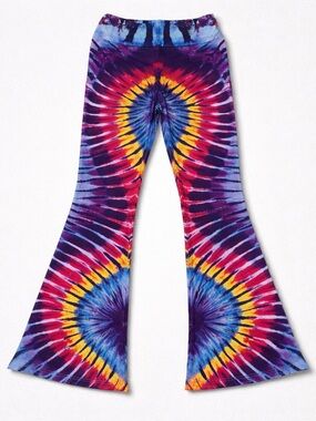 Women’s Vibrant Tie-Dye Flare Leggings Multicolor Size M